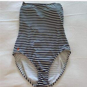 Ralph Lauren Navy and White Striped Swimsuit